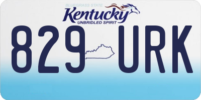 KY license plate 829URK