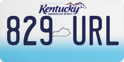 KY license plate 829URL
