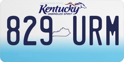 KY license plate 829URM