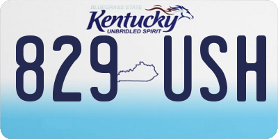 KY license plate 829USH