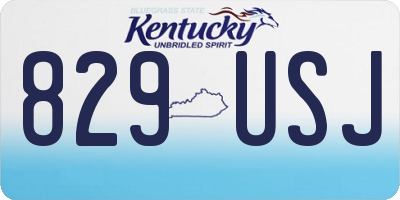KY license plate 829USJ