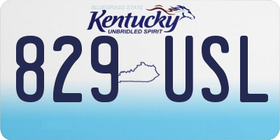 KY license plate 829USL
