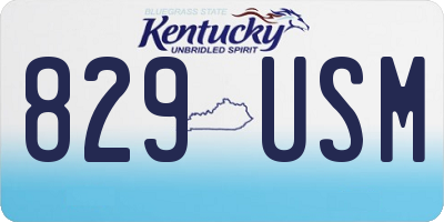 KY license plate 829USM