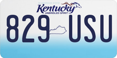 KY license plate 829USU