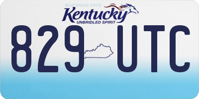 KY license plate 829UTC
