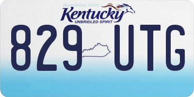 KY license plate 829UTG