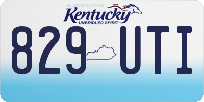 KY license plate 829UTI