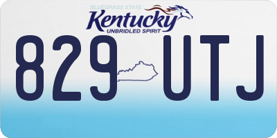 KY license plate 829UTJ