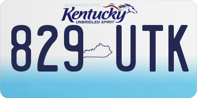 KY license plate 829UTK