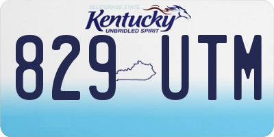 KY license plate 829UTM