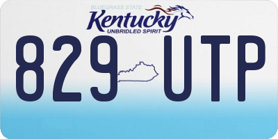 KY license plate 829UTP