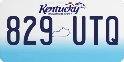 KY license plate 829UTQ