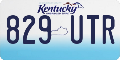 KY license plate 829UTR