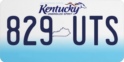 KY license plate 829UTS