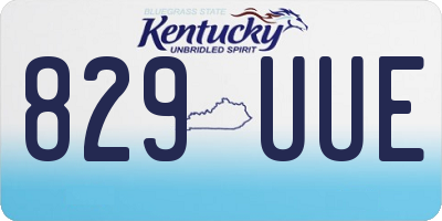 KY license plate 829UUE