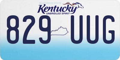 KY license plate 829UUG