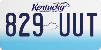 KY license plate 829UUT