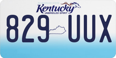 KY license plate 829UUX