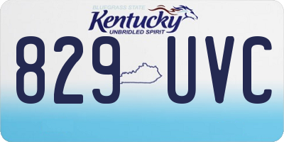 KY license plate 829UVC