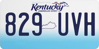 KY license plate 829UVH
