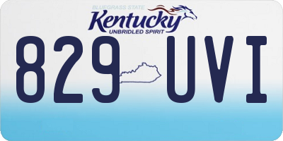 KY license plate 829UVI