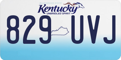 KY license plate 829UVJ