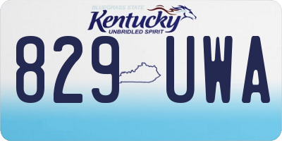 KY license plate 829UWA