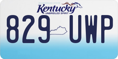 KY license plate 829UWP