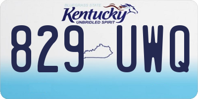 KY license plate 829UWQ