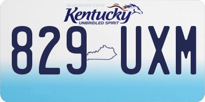 KY license plate 829UXM
