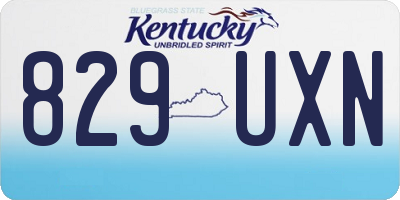 KY license plate 829UXN