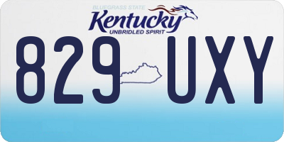 KY license plate 829UXY