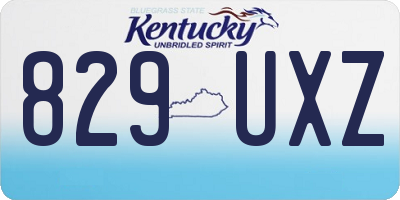 KY license plate 829UXZ