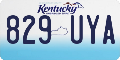KY license plate 829UYA