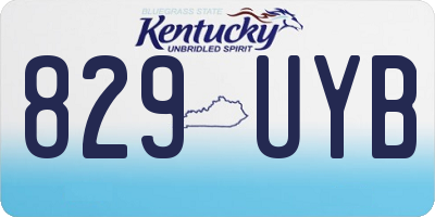 KY license plate 829UYB