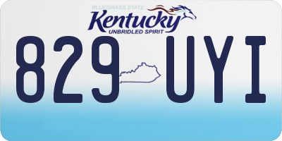 KY license plate 829UYI