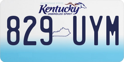 KY license plate 829UYM