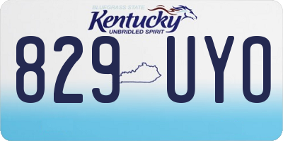 KY license plate 829UYO