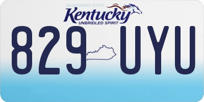 KY license plate 829UYU