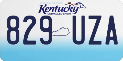 KY license plate 829UZA