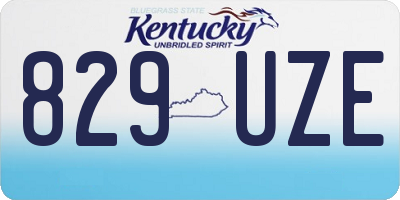 KY license plate 829UZE