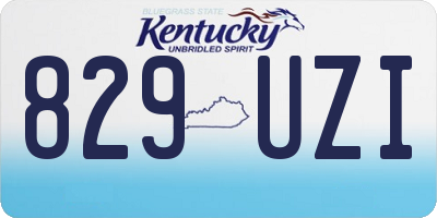 KY license plate 829UZI