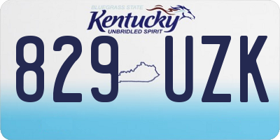 KY license plate 829UZK