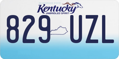 KY license plate 829UZL
