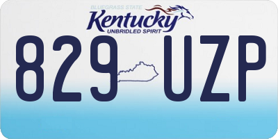 KY license plate 829UZP