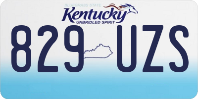 KY license plate 829UZS