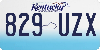 KY license plate 829UZX