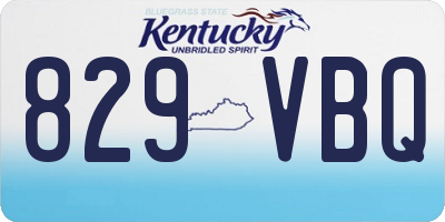 KY license plate 829VBQ