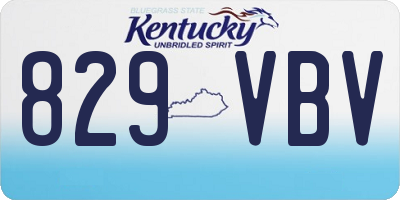 KY license plate 829VBV