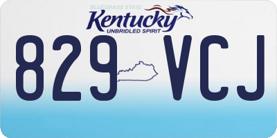 KY license plate 829VCJ